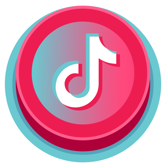 tiktok logo minimal design 3d on transparent background png